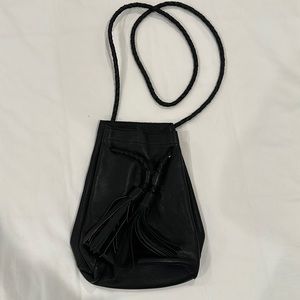 Nomadik Leather Bucket Bag with Tassels